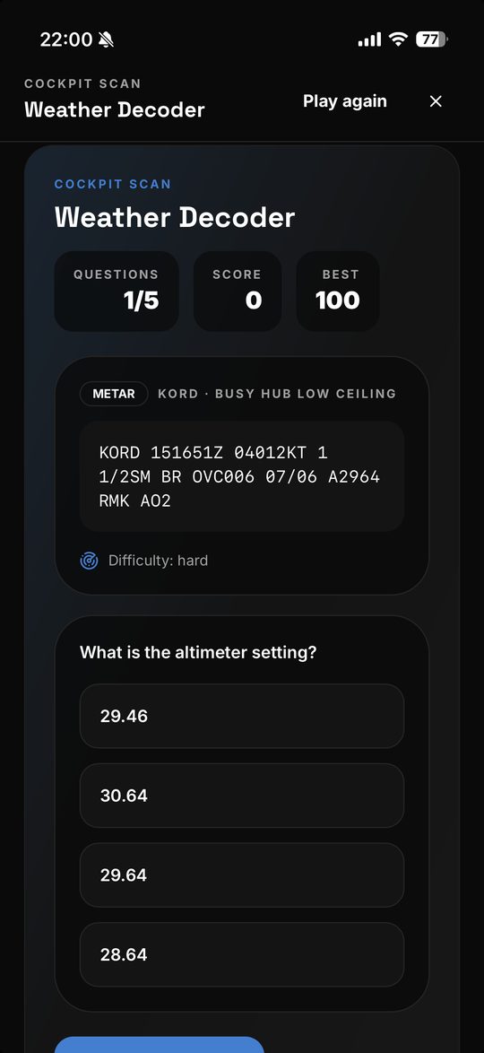Weather Decoder: reading a KORD METAR